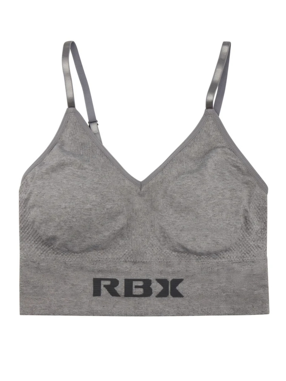 RBX Seamless Lounge Bralette Gray Heather Adjustable Strap Bra Medium